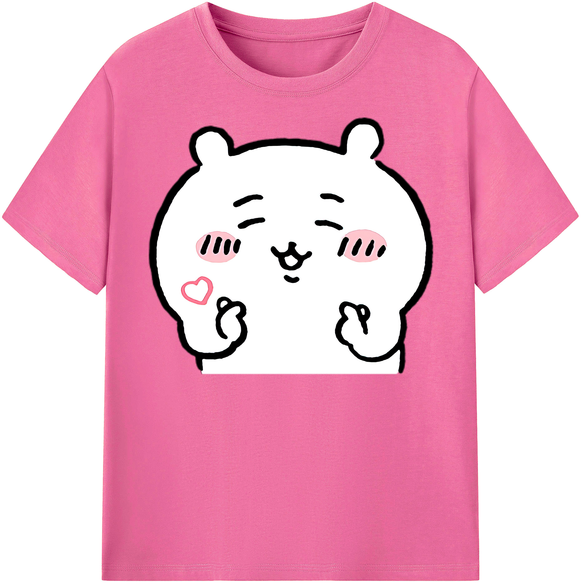 （画像用） ちいかわ ちいかわ Chii-kawa chiikawa レディースカジュアルプリントTシャツ（綿100％）